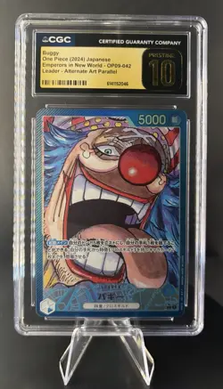 ✨One Piece Buggy Alt Art Leader OP09-04 CGG 10 Pristine Japanese✨ - Image 1