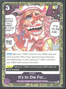 It's to Die For (Pirate Foil) Premium Booster -The Best- Vol. 2 #OP08-076 UC - Image 1