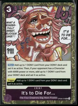 Premium Booster -The Best- Vol. 2 #OP08-076 It's to Die For (Pirate Foil) - Image 1