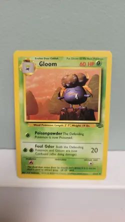 Pokemon TCG Gloom 37/64 Jungle Unlimited Regular Vintage LP - Image 1
