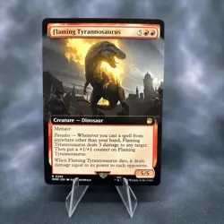 MTG English Flaming Tyrannosaurus (Extended Art) NM Normal - Image 1