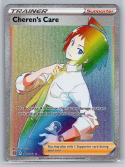 Pokemon Card Cherens Care 177/172 Brilliant Stars Secret Rainbow NM - Image 1