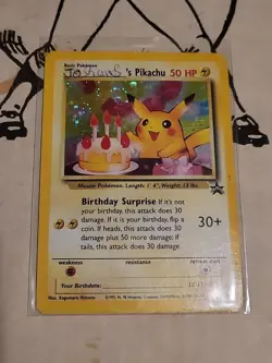 Birthday Pikachu Holo #24 Black Star Promo 2000 Well Played - Image 1
