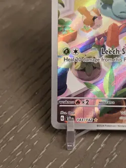 Bulbasaur Stellar Crown Holo Illustration Rare Card 143/142 Sv07 Mint Condition - Image 5
