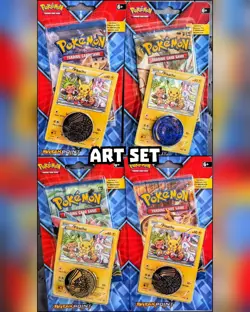 x4 Pokemon XY Breakpoint Blister Pack ART SET - PIKACHU XY95 Promo - Sealed - Image 1