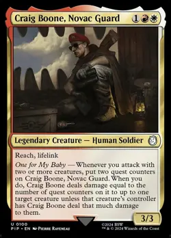 MTG Craig Boone, Novac Guard - Foil, Fallout, Moderately Played, English - Image 1