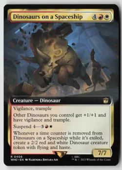 Dinosaurs on a Spaceship (Extended Art) UB: Doctor Who (408) Normal - MTG - Image 1