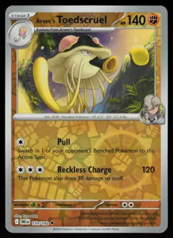 Arven's Toedscruel 110/182 Uncommon Destined Rivals Pokemon Reverse Holo NM - Image 1