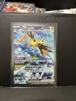 Pokemon Zapdos ex 202/165 SV Scarlet & Violet 151 SIR Holo Articuno Moltres NM - Image 1