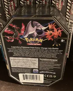 Pokemon TCG Crown Zenith Tin Galarian Zapdos Factory Sealed. Small Tears On Seal - Image 3