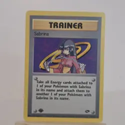 Sabrina 110/132 1st Edition Gym Heroes WOTC 2000 Pokemon Trainer LP/NM - Image 2