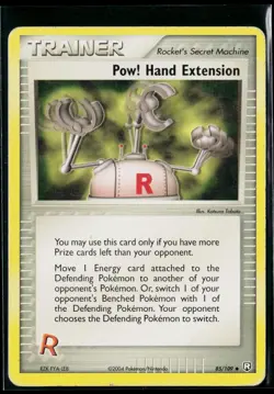 Pow! Hand Extension 85/109 Uncommon Team Rocket Returns Pokemon HP/Damaged - Image 1