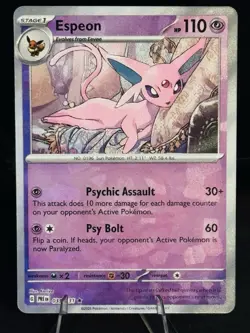 Pokemon TCG Espeon Prismatic Evolutions 033/131 Full Holo Masterball English - Image 1