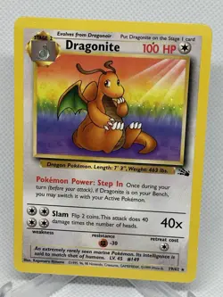 Dragonite 19/62 Fossil Pokemon Unlimited Reg. - Image 1