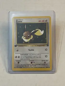 VTG Pokemon TCG Eevee 55/82 1st Edition Team Rocket Non-Holo WOTC 2000 LOOK!! - Image 1