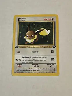 VTG Pokemon TCG Eevee 55/82 1st Edition Team Rocket Non-Holo WOTC 2000 LOOK!! - Image 3