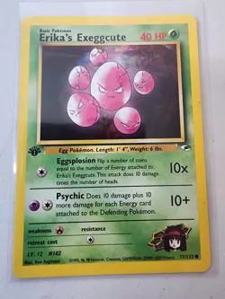 1st Edition Erika’s Exeggcute 77/132 - Gym Heroes - Near Mint - Image 1