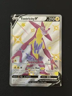 Toxtricity V SV112/SV122 Holo V Rare Shining Fates Shiny Vault Pokemon NM - Image 1