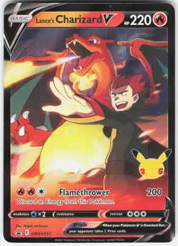 Pokemon Lance's Charizard V SWSH133 Holo Promo Sword & Shield Promo Pokemon A - Image 1