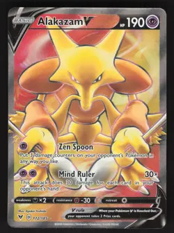 Alakazam V 172/185 Pokemon TCG SWSH04: Vivid Voltage NM - Image 1