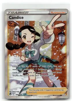 Candice 189/195 Ultra Rare Silver Tempest Pokemon NM b4 - Image 1