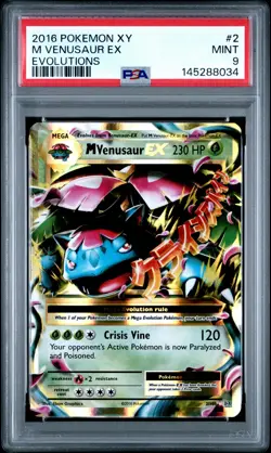 2016 POKEMON XY EVOLUTIONS #2 M VENUSAUR EX PSA 9 - Image 1
