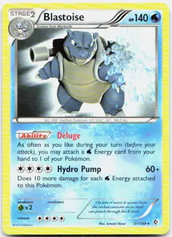 BLASTOISE 31/149 HOLO R BOUNDARIES CROSSED POKEMON DMG - Image 1