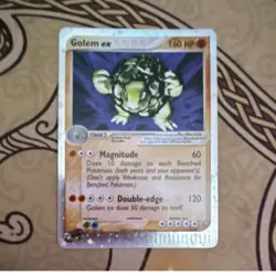 Pokemon TCG Golem ex EX Dragon Holo Ultra Rare Stage 2 160 HP 91/97 English 8+ - Image 1