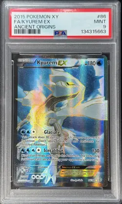 2015 Pokemon XY Ancient Origins #86 Kyurem EX Full Art PSA Mint 9 - Image 1