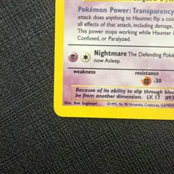 Pokemon Fossil Haunter Holo 6/62 WOTC 1999 MP/HP Vintage Rare - Image 5
