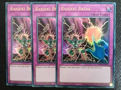 Yugioh! 3x Raigeki Break BLGG-EN131 Ultra Rare Glorious Gallery - Image 1