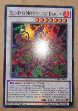 YUGIOH Super Rare Odd-Eyes Meteorburst Dragon PEVO-EN032 1st Edition - Image 1