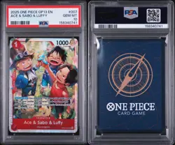 2025 ONE PIECE OP13-CARRYING ON HIS WILL #007 ACE & SABO & LUFFY PSA 10 - Image 1