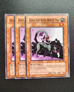 Yu-Gi-Oh - Dark Cat With White Tail 3X - Full Playset - Image 1