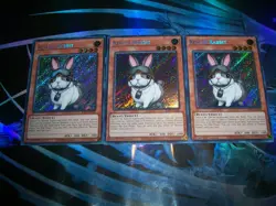 3x Rescue Rabbit 1st Edition Secret Rare RA02-EN008 Yu-Gi-Oh! - Image 1
