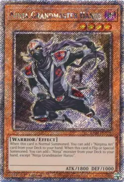 Yugioh! Ninja Grandmaster Hanzo - RA04-EN173 - Platinum Secret Rare - 1st Editio - Image 1