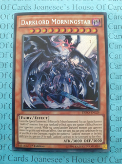DESO-EN029 Darklord Morningstar Secret Rare Yu-Gi-Oh Card 1st Edition New NM - Image 1