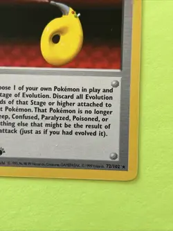 Pokemon Devolution Spray Trainer Card 072/102 Regular Rare 1st Edition Base - Image 5