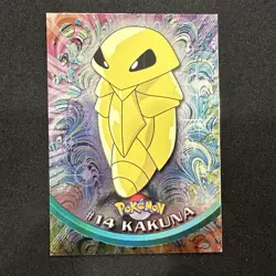 Topps Pokemon Card Series 1 Chrome Foil Blue Logo 1st Edition #14 Kakuna LP/NM - Image 1