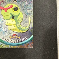 Topps Pokemon Card Series 1 Chrome Foil Blue Logo 1st Edition #10 Caterpie MP - Image 3