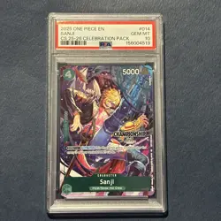 One Piece Sanji EB01-014 Championship 25-26 Celebration Pack PSA 10 GEM MINT - Image 1