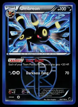 Pokemon Card - Umbreon Plasma Freeze 64/116 Holo Rare - Image 1