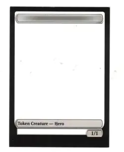 MTG FINAL FANTASY COMMANDER PARTY PROMO BLANK HERO TOKEN 1/1 NM COLORLESS - Image 1
