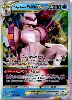 Pokemon Card - Origin Forme Palkia VSTAR Sword & Shield Promo SWSH254 Holo LP - Image 1