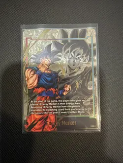 Dragon Ball Super Card Game Fusion World Son Goku Gold Energy Marker E-64 Promo - Image 1