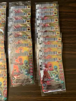 SDCC 2013 Power Rangers Red Green Mighty Morphin Card Game Promo P-189 LOT of 33 - Image 4