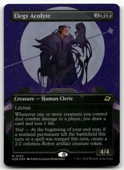 Elegy Acolyte (Borderless) #293 (Foil) (NM) Edge of Eternities EOE Magic MTG - Image 1
