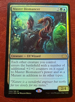 1x NM FOIL Master Biomancer - 250/331 R 2X2 MTG Magic Never Played x1 - Image 1