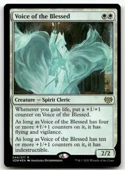 Voice of the Blessed #44 (Foil) (NM) Crimson Vow VOW Magic MTG - Image 1