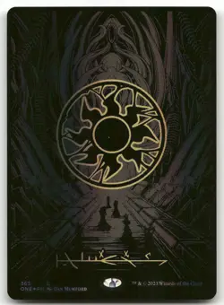 Plains (Phyrexian) - Full Art (Oil Slick Raised Foil) NM Phyrexia All Will Be On - Image 1